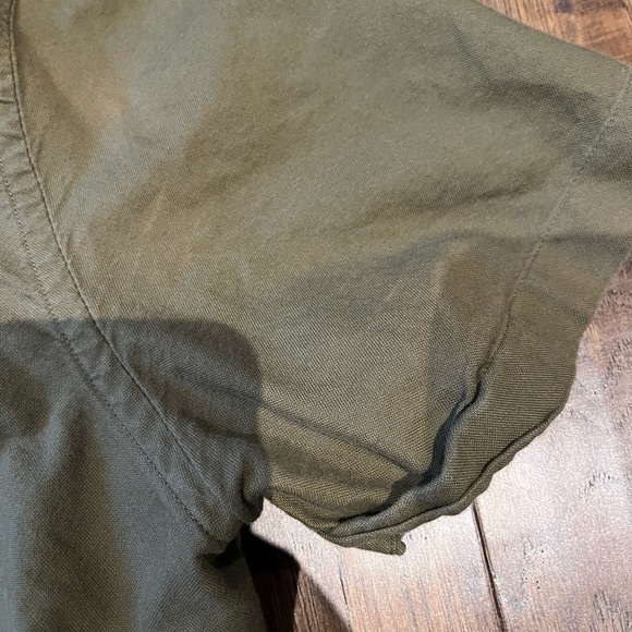 Zara Short Sleeve Green Button Up - Picture 3 of 5